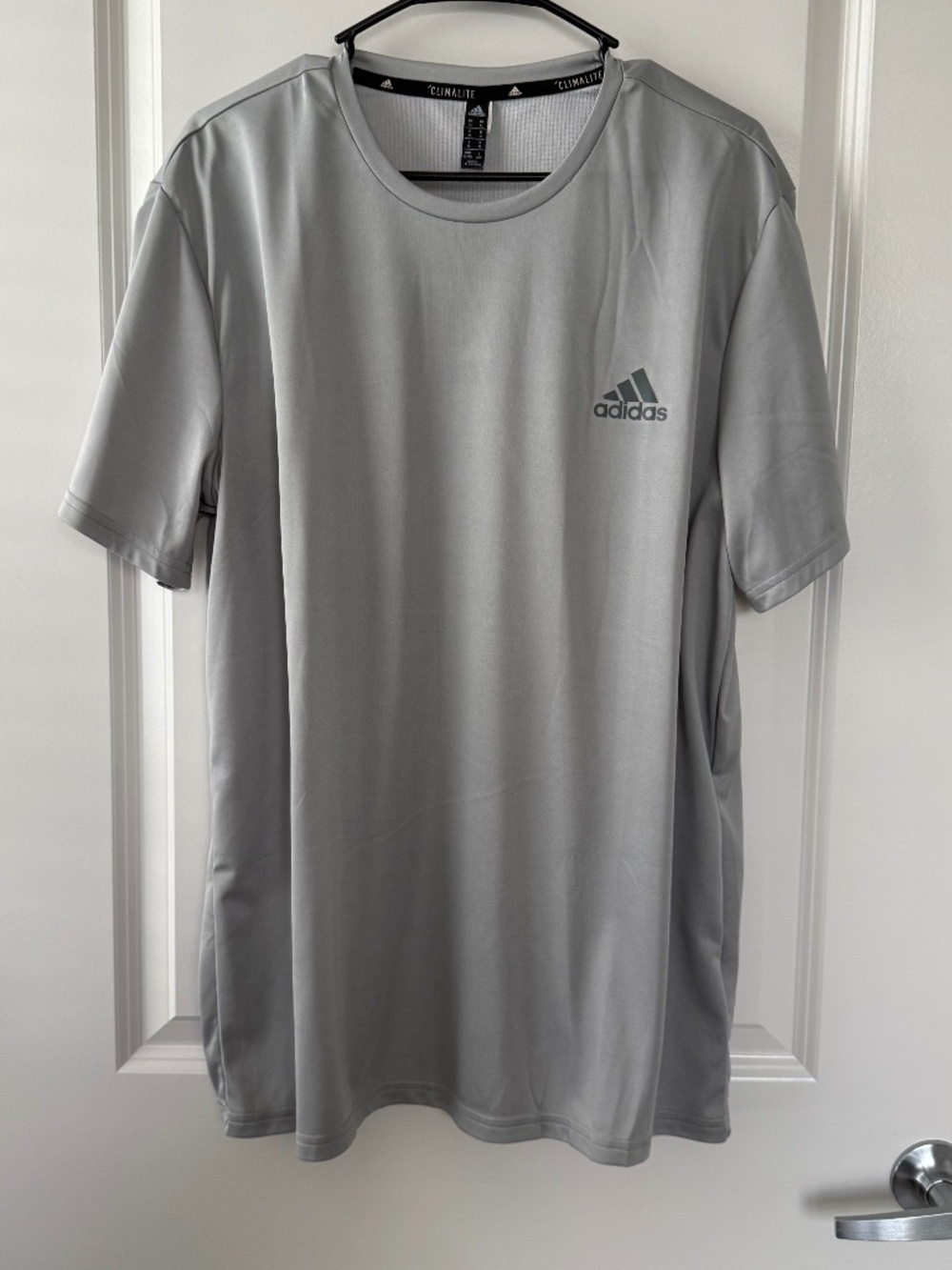 Adidas Men's Athletic Short Sleeve T-Shirt Gray ClimaLite XL